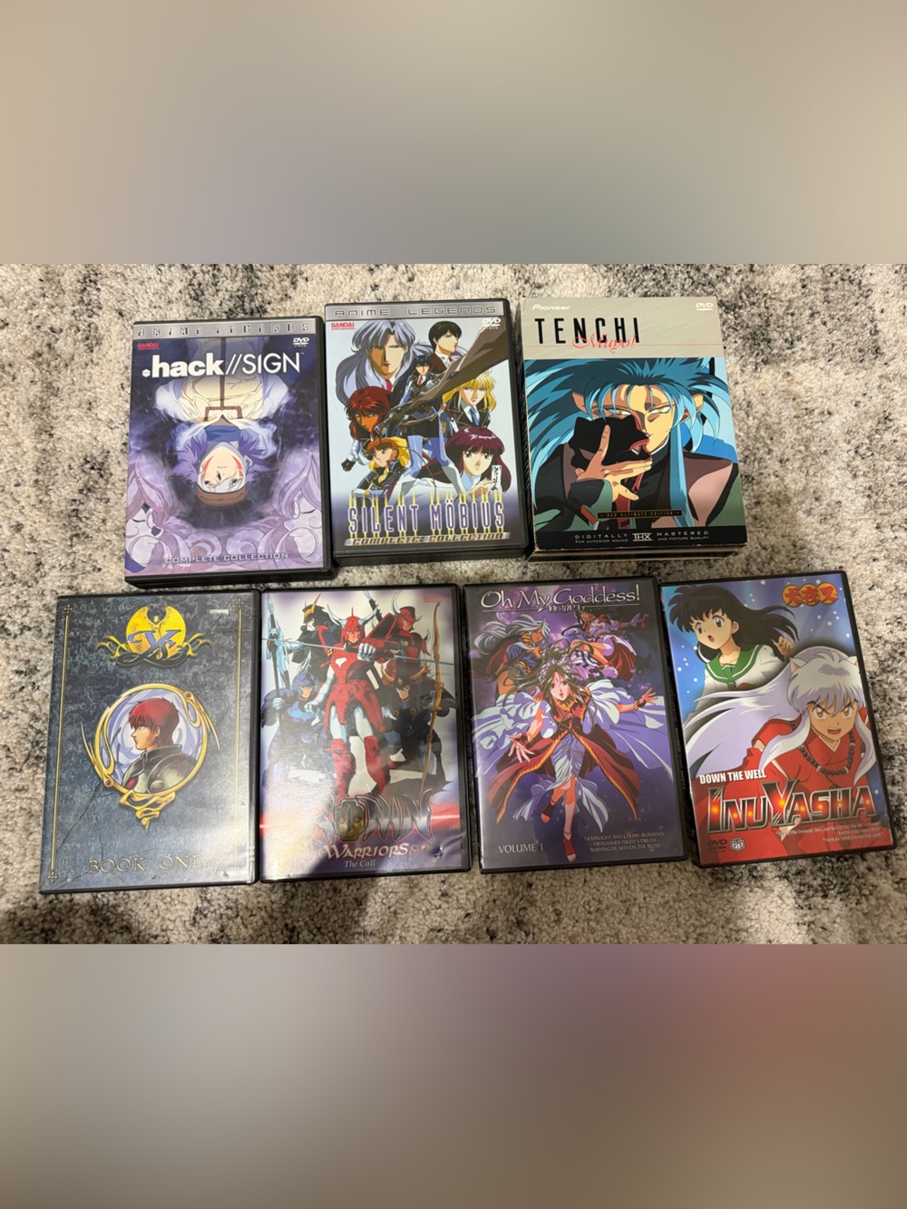 7 Anime DVDs- Tenchi Muyo, Inu Yasha, Oh My Goddess and More
